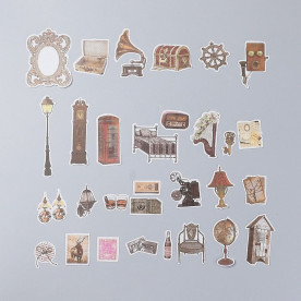 Набор наклеек Винтажные предметы, 2-5 см, 60 шт