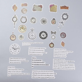 Набор наклеек Винтаж и тексты, 6-12 см, 60 шт