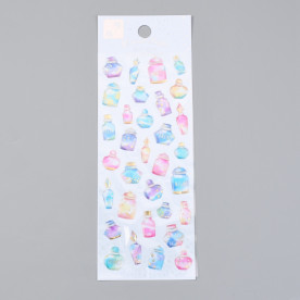 Набор эпоксидных наклеек Бутылочки духов, размер листа 20х7 см