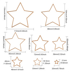Набор ножей для вырезания Звезды, 9 шт., 21-120 мм