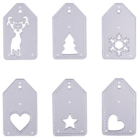 Набір ножів для вирізання Теги Новий рік, 6 шт, 62 мм