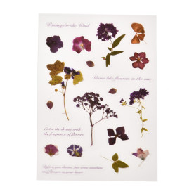 Аркуш наліпок Квітковий гербарій, плівка, 15х11 см