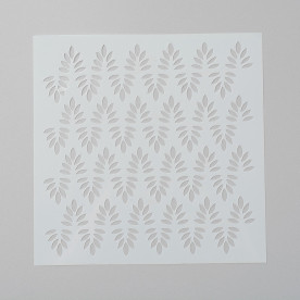 Пластиковый трафарет, Зигзаг из листьев, 1 шт, 13x13 см, толщина 0,1 мм