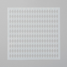 Пластиковый трафарет, Продолговатые ромбы, 1 шт, 13x13 см, толщина 0,1 мм