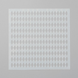 Пластиковый трафарет, Продолговатые ромбы, 1 шт, 13x13 см, толщина 0,1 мм