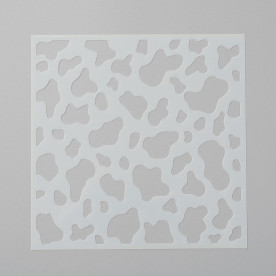 Пластиковый трафарет, Узоры в виде пятен, 1 шт, 13x13 см, толщина 0,1 мм