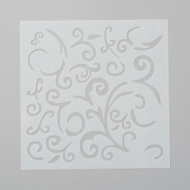 Пластиковий трафарет, Ажурні завитки, 1 шт, 13x13 см, товщина 0,1 мм