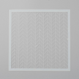 Пластиковий трафарет, Візерунок Ялинка, 1 шт, 13x13 см, товщина 0,1 мм