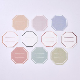 Набор тегов восьмиугольной формы, 30 шт, 50x50x0,2 мм