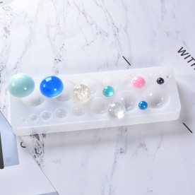 Силіконовий молд, Об'ємні фігури, напівкруги, 135х45 мм