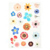 Аркуш наклейок Квітковий гербарій, матеріал прозорий пластик, 15х10.5 см