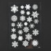 Лист наклеек Снежинки, 15х10.5 см, размер снежинки 15-30 мм