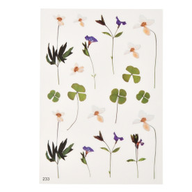 Аркуш наклейок Польові трави, 15х10.5 см, водостійки