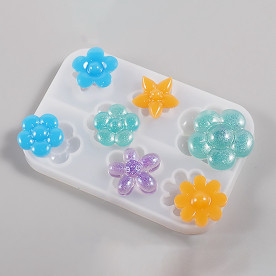Силіконовий молд, Об'ємні квіти, 110х73 мм