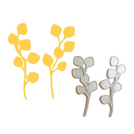 Набор ножей для вырезания, Веточки с листочками, 7.8х9.9 см