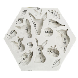 Силіконовий молд, Тваринний світ, Метелики, Листя, від 11 до 45 мм