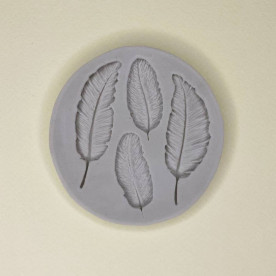 Силиконовый молд, Перышки, 82x7,5 мм, длина от 37 до 62 мм