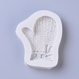 Силиконовый молд, Рождественская варежка, 75x60x11 мм