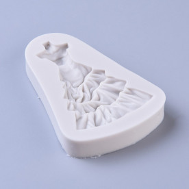 Силіконовий молд, Дамська плаття, 77x55x10 мм