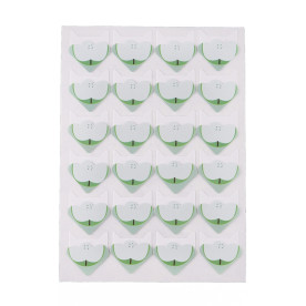 Лист наклейок, куточки для фотографій, зелене яблуко, 12.5x9 мм, куточок 21x20 мм, 24 шт