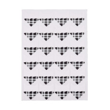 Лист наклейок, куточки для фото, чорна клітинка, 12.5x9x0.07 мм, куточок 22x20 мм