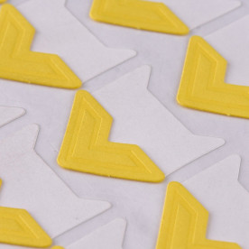 Лист наклеек, уголки для фотографий, бело-желтый, 12.5x9 мм, уголок 21x20 мм