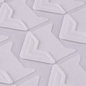 Лист наклеек, уголки для фотографий, белый, 12.5x9x0.07 мм, уголок 21x20 мм