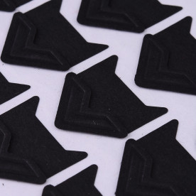 Лист наклеек, уголки для фотографий, черный, 12.5x9x0.07 мм, уголок 21x20 мм