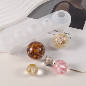 Силіконовий молд, Об'ємні фігури, кулі, 174х40 мм