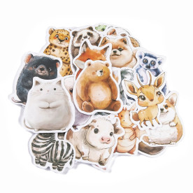 Набір наліпок Милі звірятка, 4-6 см, 50 од., водостійки