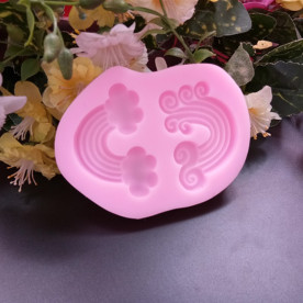 Силіконовий молд Веселка, 10х7.5 см