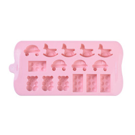 Кулінарний молд, Ведмедики, Машинка, Конструктор, 221x107x14,5 мм