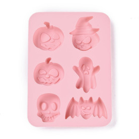 Кулинарный молд, Хеллоуин, Тыквы, Призрак, Летучая мышь, 214x152,5x21,5 мм