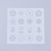 Пластиковый трафарет, Цветы, 16 цветков, 1 шт, 13x13 см, толщина 0,2 мм