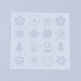 Пластиковый трафарет, Цветы, 16 цветков, 1 шт, 13x13 см, толщина 0,2 мм