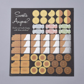 Лист наклеек Шоколад, 13.5x12.5 см