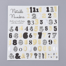 Лист наклеек Цифры нарядные, 13.5x12.5 см