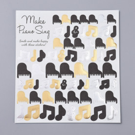 Аркуш наклейок Ноти, 13.5x12.5 см