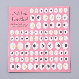 Лист наклеек Глазки, 13.5x12.5 см