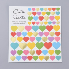 Аркуш наклейок Серця, 13.5x12.5 см
