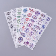 Набір наклейок стікерів Відбитки печаток, 16х8 см, 6 аркушів