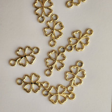 Коннектор Клевер, цвет золото, 1 шт.