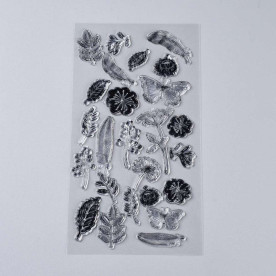 Набор силиконовых штампов, Весенние травы, 20х10 см