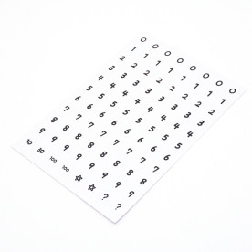 Набор наклеек Цифры, белый, 14х10 см, 88 шт