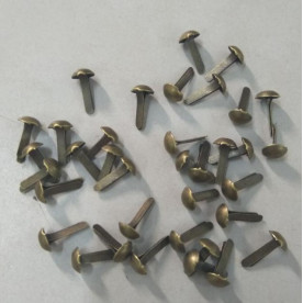 Набор мини металлических брадсов, цвет античная бронза, 4.5 мм, 20 штук