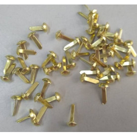Набір міні металевих брадсів, колір золото, 20 шт, 4.5 мм
