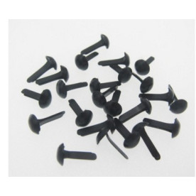 Набор металлических брадсов, цвет черный, 8х12 мм, 20 штук