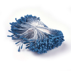 Набор тычинок для цветов, 30 шт, насыщенный синий, 62x2 мм