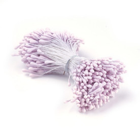 Набір тичинок для квітів, 30 шт, ніжно-бузковий, 62x2 мм