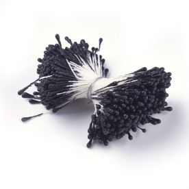 Набір тичинок для квітів, 30 шт, чорний, 62x2 мм